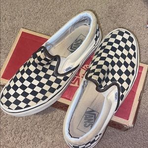 Black and white checkered vans